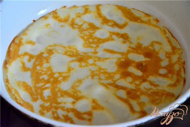 Рецепт Запеченные блины с жульеном под сливочным соусом