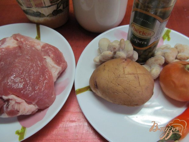 Рецепт Свинина с каперсами картофелем и фасолью