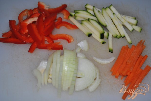 Рецепт Рисовая вермишель с курицей и овощами