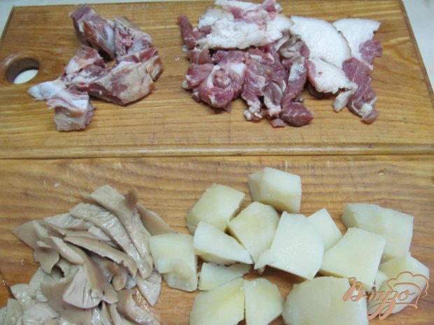 Рецепт Теплый салат из картофеля грибов и каперсов