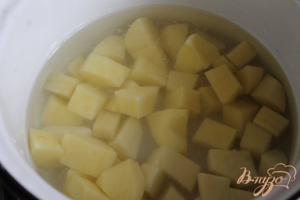 Рецепт Картофельное пюре с подливой из морепродуктов