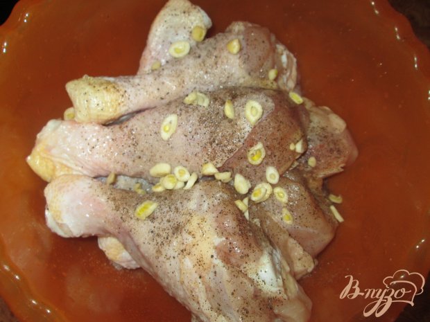 Рецепт Куриные голени запеченные в духовке с соусом
