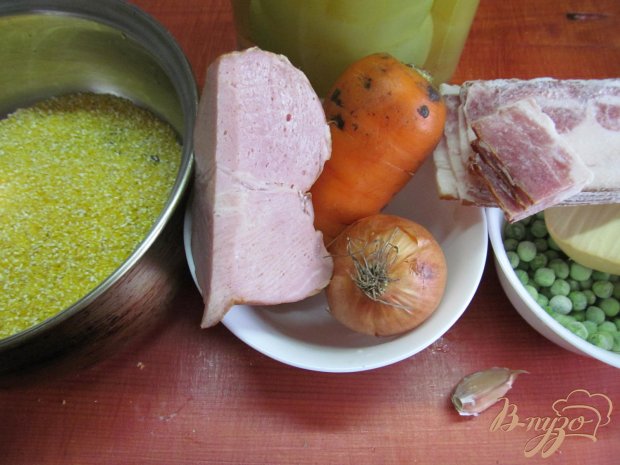 Рецепт Фаршированный перец кукурузной крупой с ветчиной