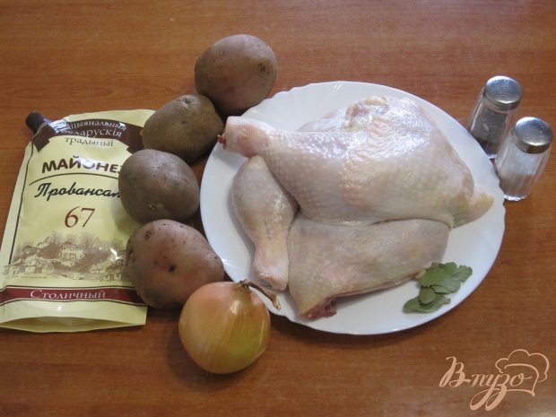 Рецепт Куриные окорочка с картофелем в духовке