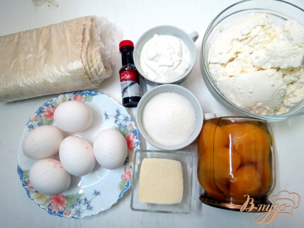 Рецепт Лаваш с начинкой из творога и персиков