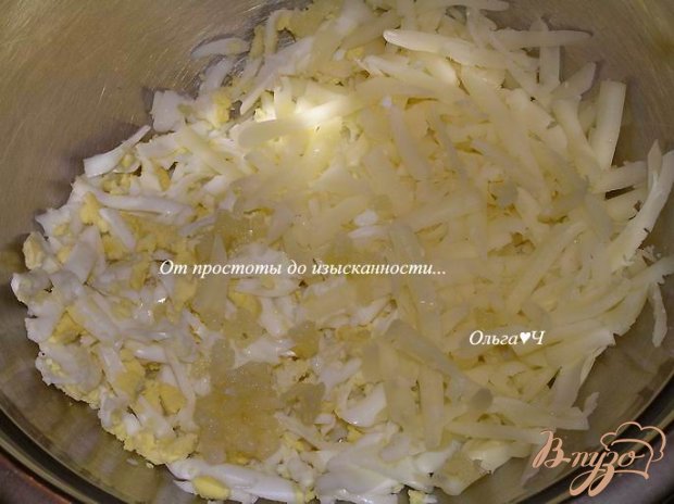 Рецепт Яичная закуска с сыром и чесноком