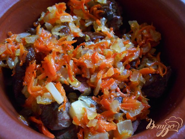 Гречка с куриной печенью в горшочках Гречка с куриной печенью в горшочках