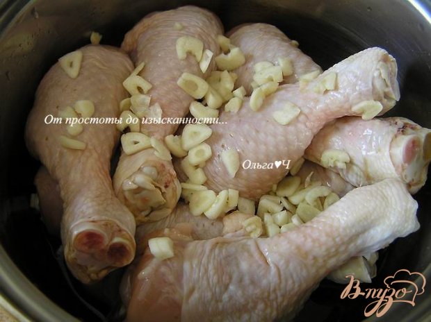 Рецепт Куриные ножки в соевом соусе с чесноком