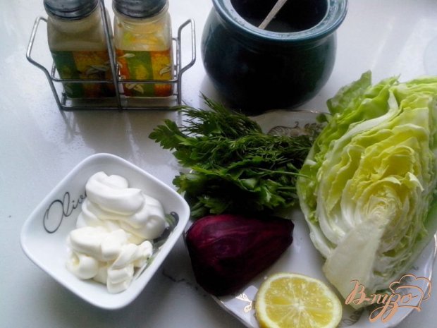 Рецепт Сочный салат из свежих овощей