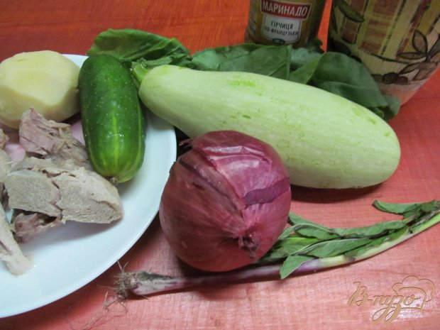 Рецепт Теплый салат и свинины картофеля и кабачка