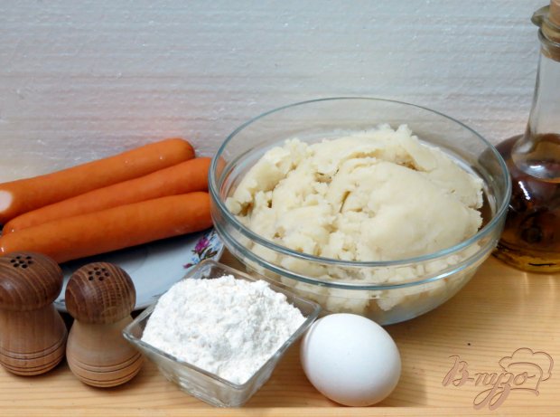 Рецепт Сосиски в картофельной шубке