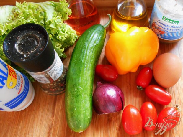 Рецепт Овощной салат с яйцом