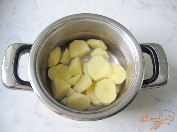 Рецепт Картофельное пюре с брокколи и зеленым горошком