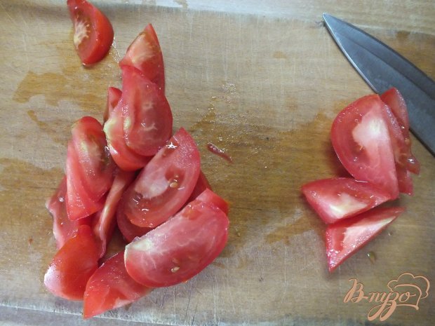 Рецепт Мясной салат с кинзой и помидорами