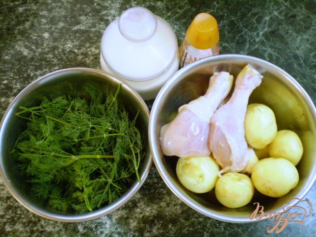 Рецепт Молодой картофель с мясом и сметаной