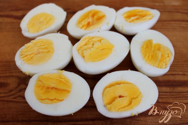 Рецепт Яйца фаршированные мясом и зеленью