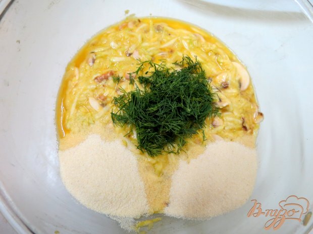 Оладьи кабачковые с шампиньонами Оладьи кабачковые с шампиньонами
