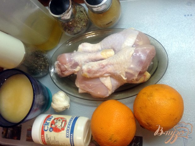 Рецепт Запеченные куриные ножки с апельсинами