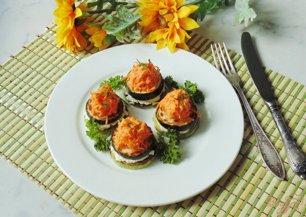 Закуска из кабачков и сыра. Закуска из кабачков и сыра.