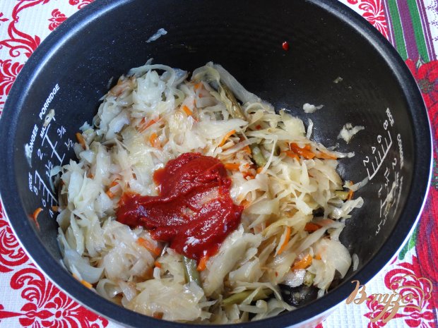Капуста тушеная с булгуром и стручковой фасолью Капуста тушеная с булгуром и стручковой фасолью