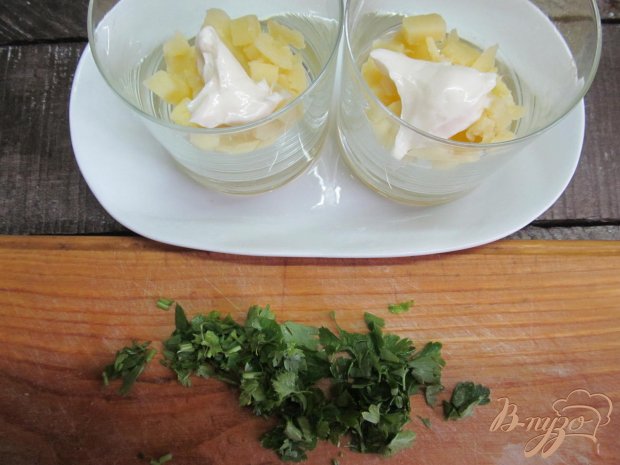 Рецепт Селедка под шубой в стакане