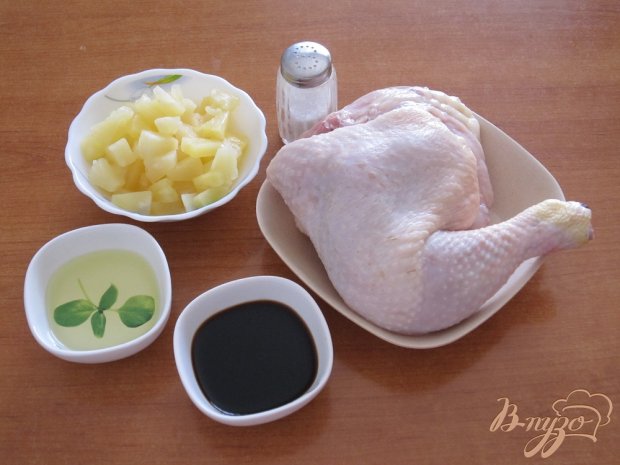 Рецепт Курица с ананасами