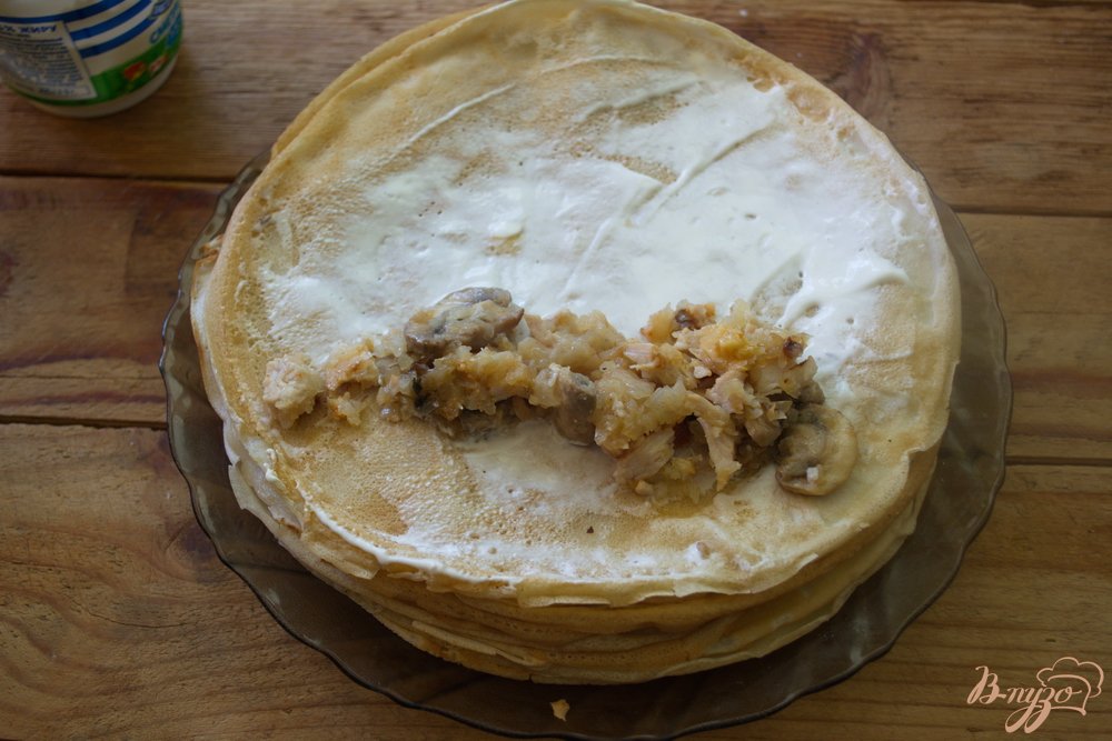 Блинные заливной пирог Блинные заливной пирог