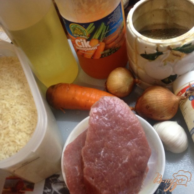 Плов из свинины с морковным соком Плов из свинины с морковным соком