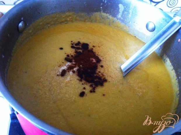 Овощной суп-пюре с куриными колбасками Овощной суп-пюре с куриными колбасками