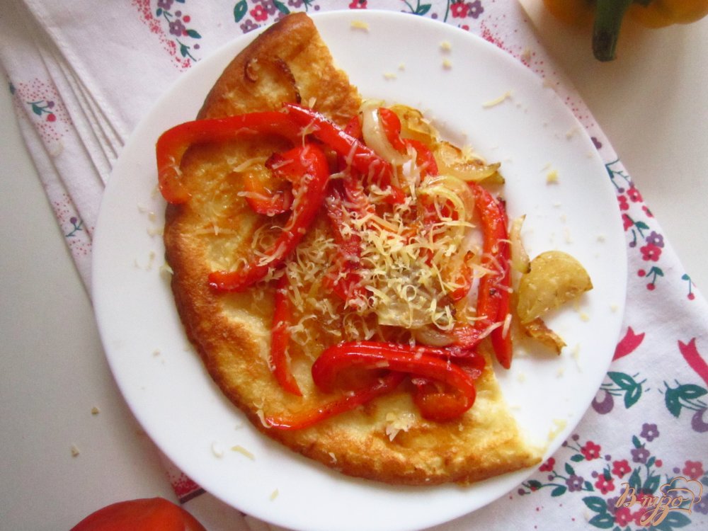 Омлет с манкой и сладким перцем Омлет с манкой и сладким перцем