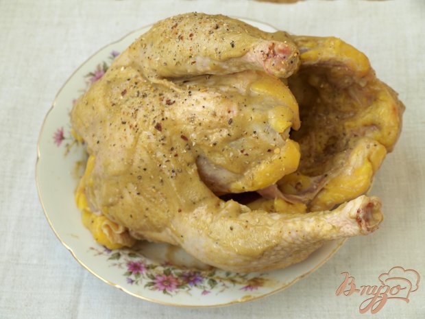 Рецепт Курица запечённая с картофелем в горчичном соусе