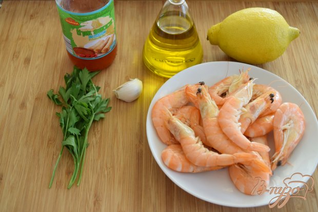 Рецепт Креветки в лимонно- чесночном маринаде