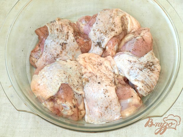 Рецепт Курица запечённая в духовке с луком