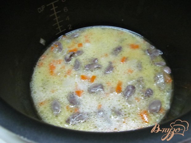 Каша с овощами и куриными сердечками в мультиварке Каша с овощами и куриными сердечками в мультиварке
