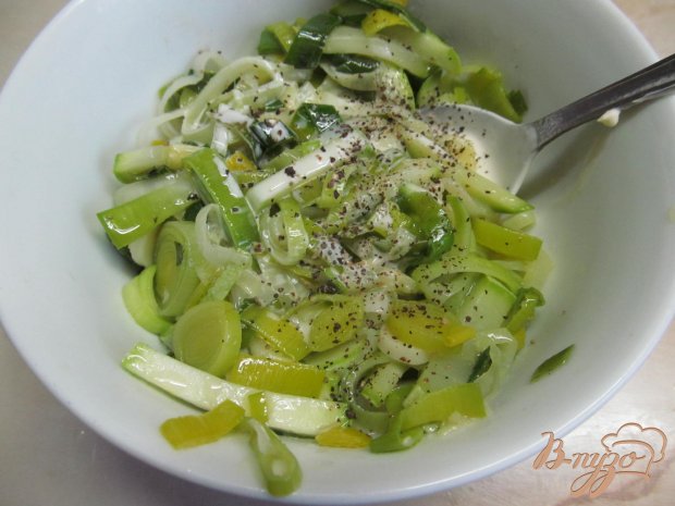 Пирог с луком порей и кабачком Пирог с луком порей и кабачком