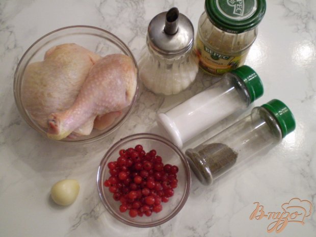 Рецепт Курица с горчицей, чесноком и смородиной