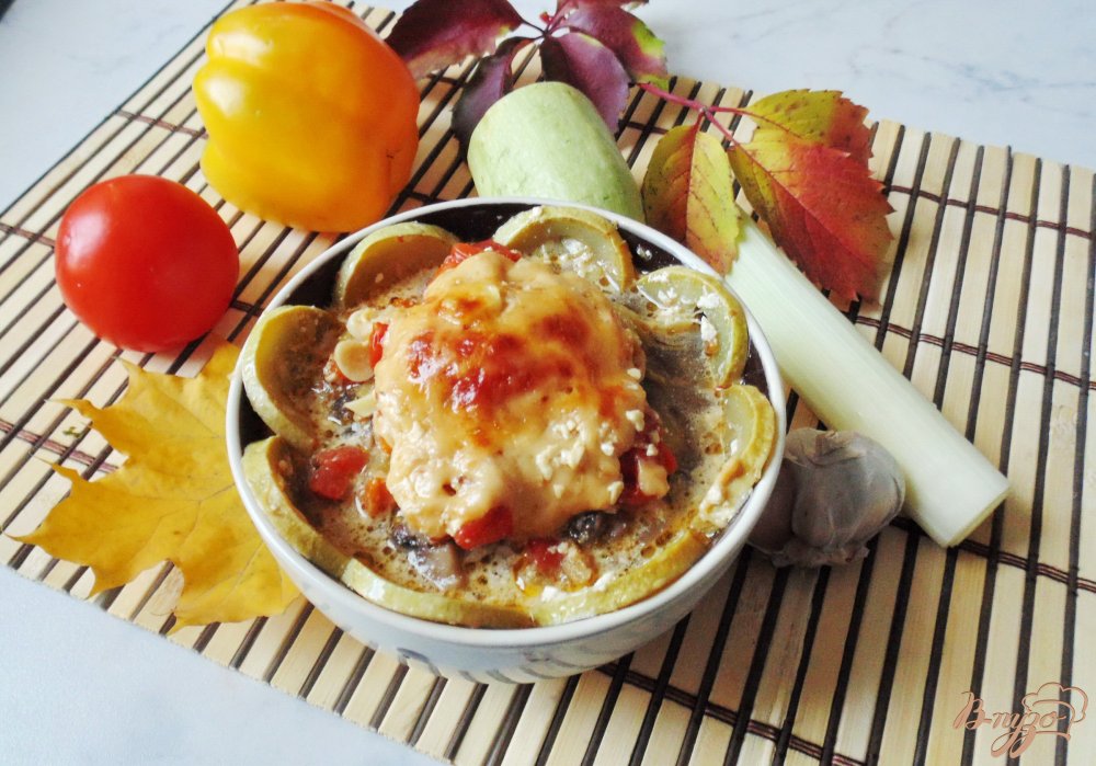 Овощное рагу с грибами и луком- пореем Овощное рагу с грибами и луком- пореем