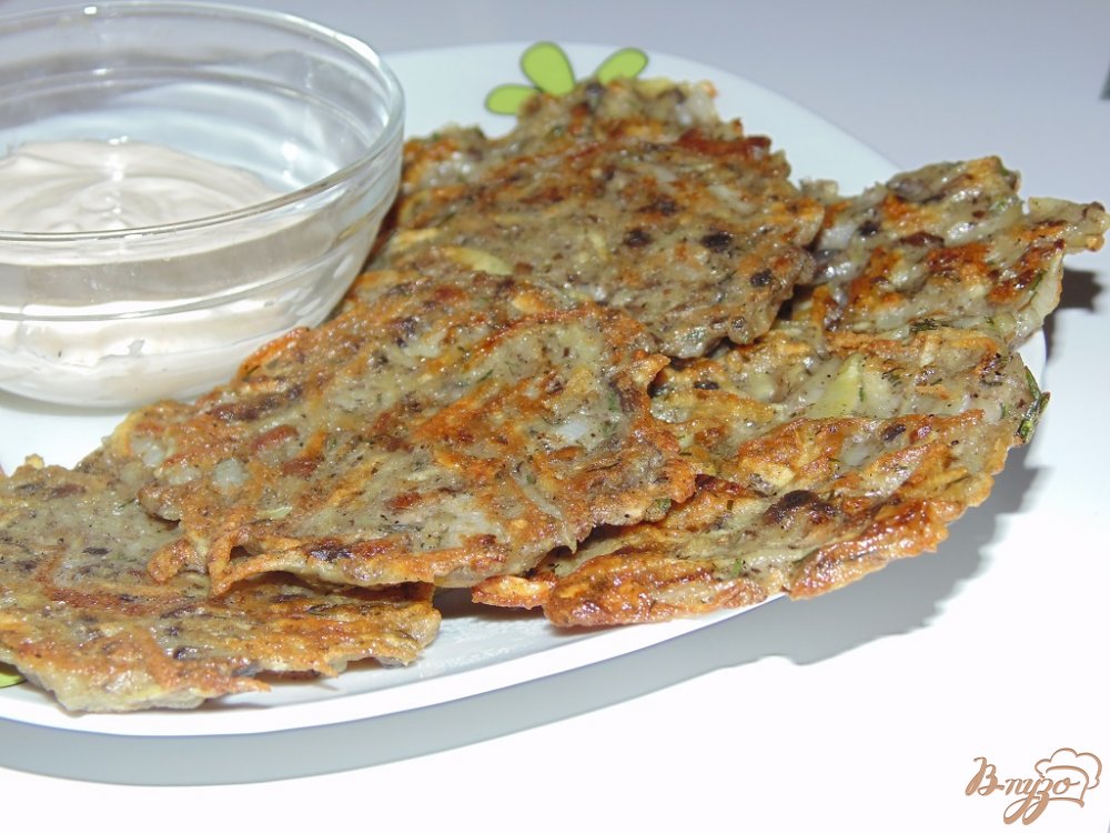 Картофельные драники с грибами Картофельные драники с грибами