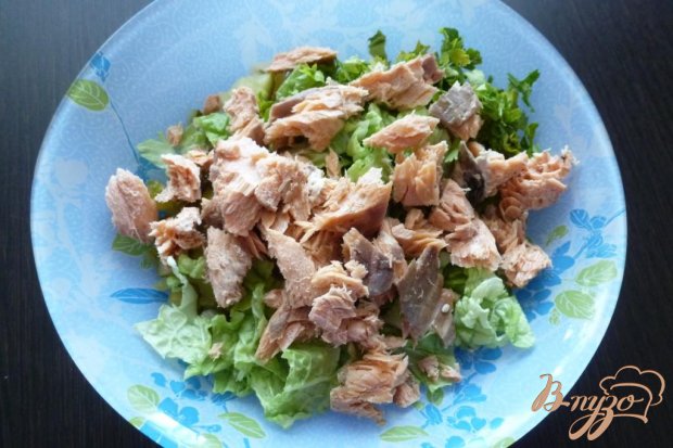 Салат с запеченной кетой и овощами Салат с запеченной кетой и овощами