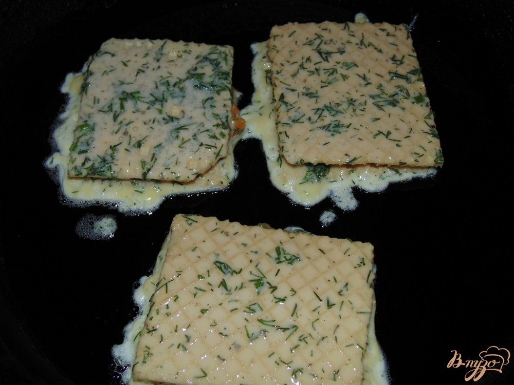 Куриное мясо с овощами в вафле Куриное мясо с овощами в вафле