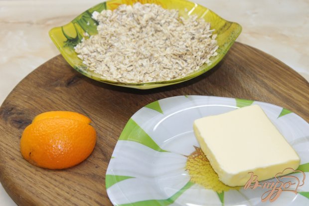 Рецепт Овсяное печенье с какао и цедрой апельсина