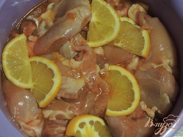 Курица в апельсиновом маринаде с картофельным гарниром Курица в апельсиновом маринаде с картофельным гарниром