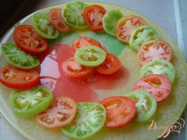 Салат с тунцом, морковью,зелеными и красными помидорами Салат с тунцом, морковью,зелеными и красными помидорами