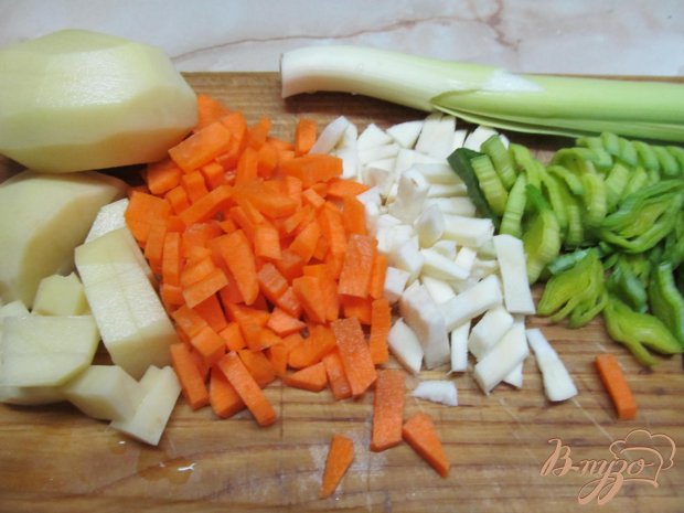Рецепт Овощной суп с горошком и ньокки