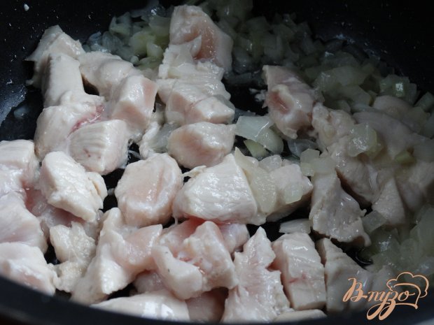 Ржаные макароны с курицей и шампиньонами Ржаные макароны с курицей и шампиньонами