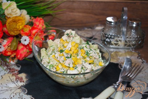 Салат с курицей и домашним майонезом Салат с курицей и домашним майонезом