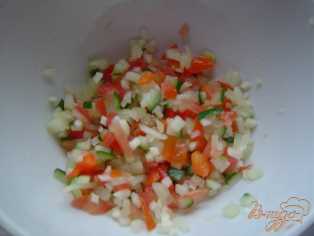 Баклажановая закуска с овощной сальсой Баклажановая закуска с овощной сальсой