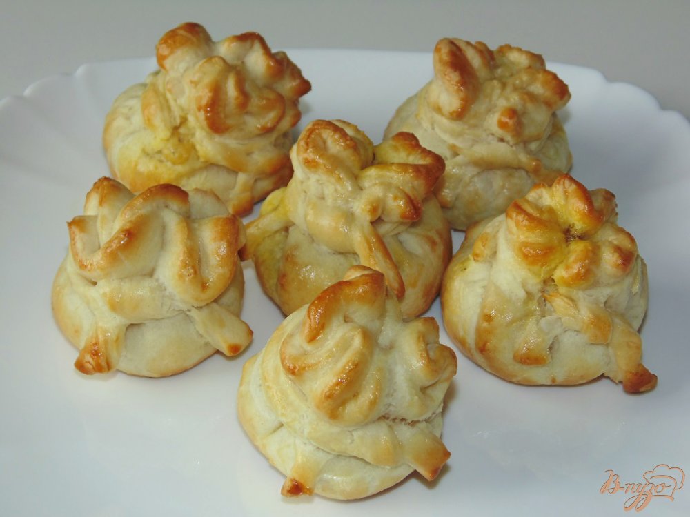 Слойки-мешочки с грибами и сыром Слойки-мешочки с грибами и сыром