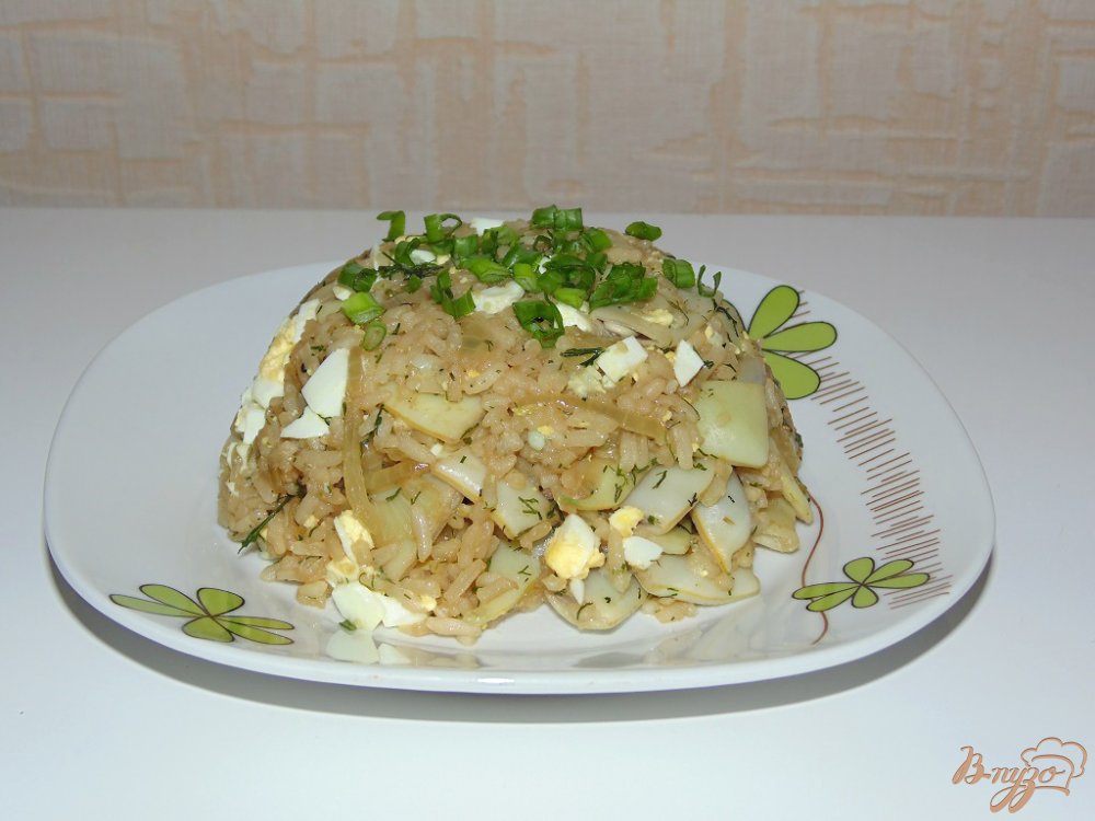 Гарнир из стручковой фасоли, риса и яиц Гарнир из стручковой фасоли, риса и яиц