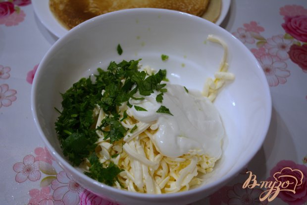 Пирог из блинов с шампиньонами Пирог из блинов с шампиньонами